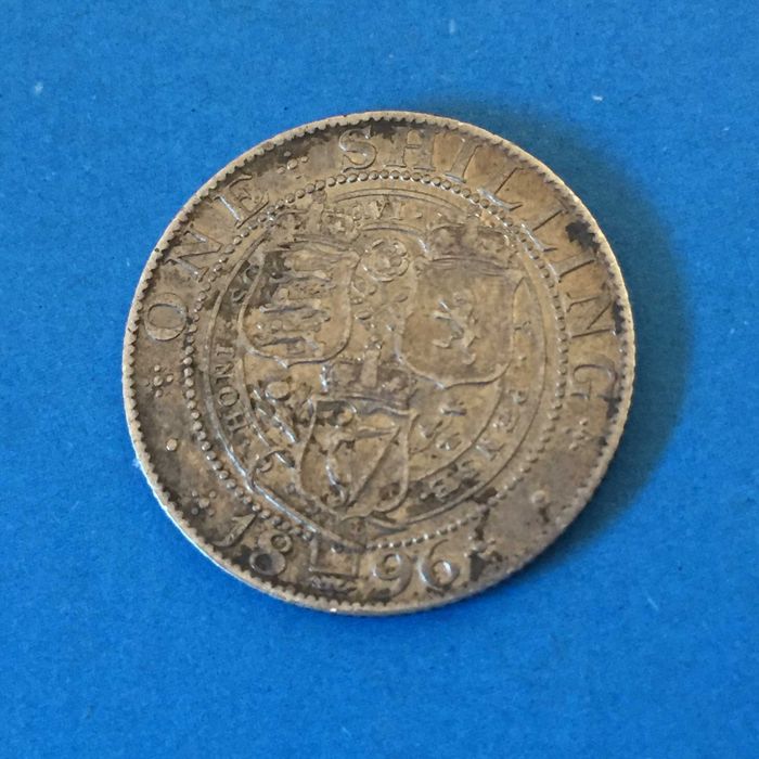 INGLATERRA 1 Shilling 1896 - prata