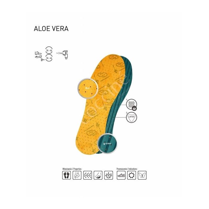 r.38 - Wkładki lateksowe z aloesem Coccine Aloe Vera