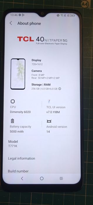 TCL Nxtpaper 40 5G