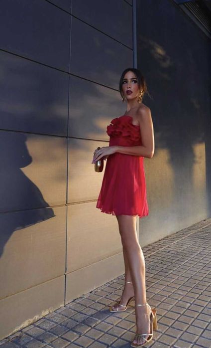 ZARA Luksusowa SUKIENKA plisowana L piękna
