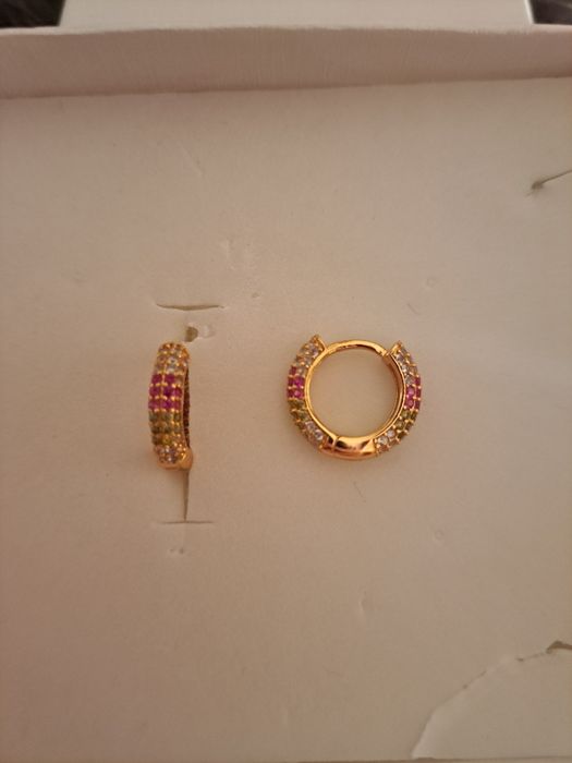 Argolas em prata dourada