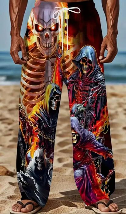 Продам спортивные штаны с рисунком Черепа, размер XXL