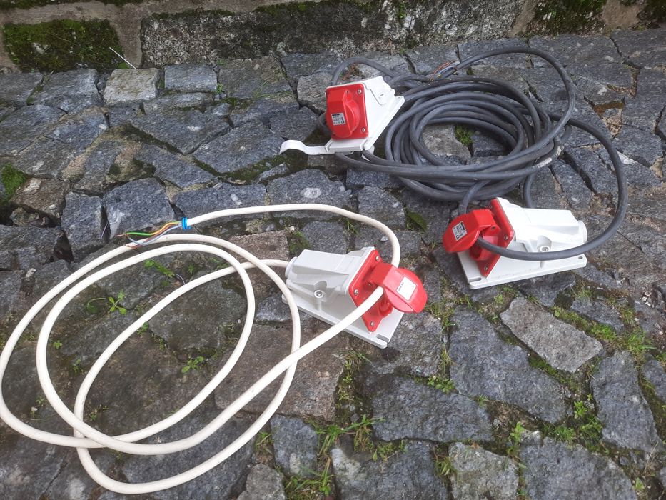 Extensões elétricas,15m fios elétricos. Trifasica. Bobine elétrica