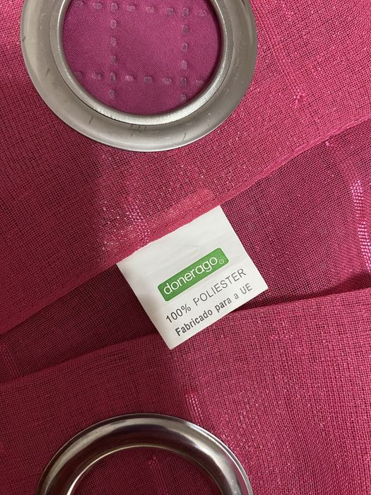 Cortinados cor de rosa