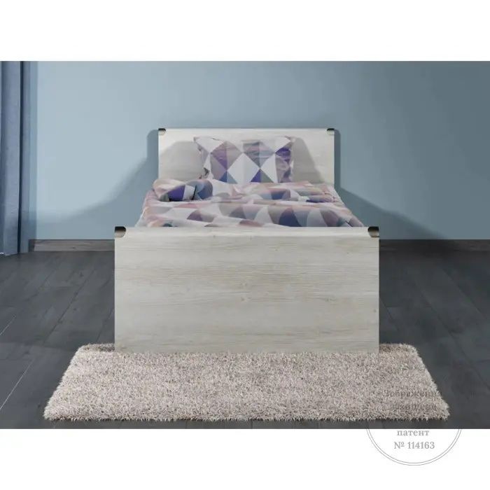 Ліжко односпальне (з основою під матрац) ВМК (БРВ) Індіана JLOZ/90 90