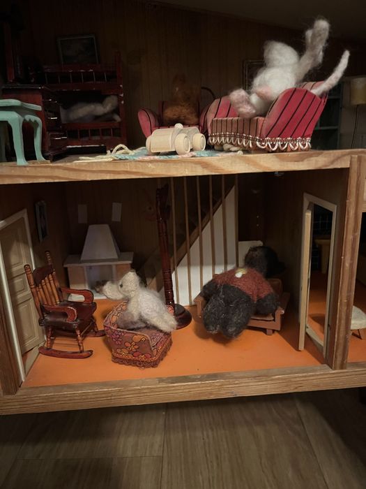 Domek dla lalek myszek lundby z wyposazeniem vintage jak maileg myszki