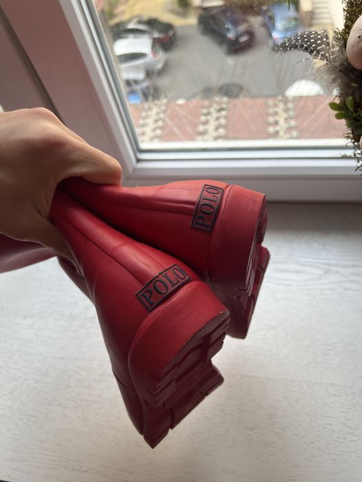 Kalosze Gumowe Polo Ralph Lauren Wysokie Big Logo Konika