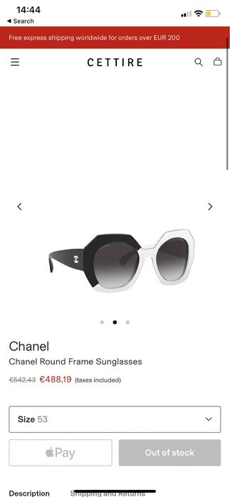 Óculos de sol Chanel