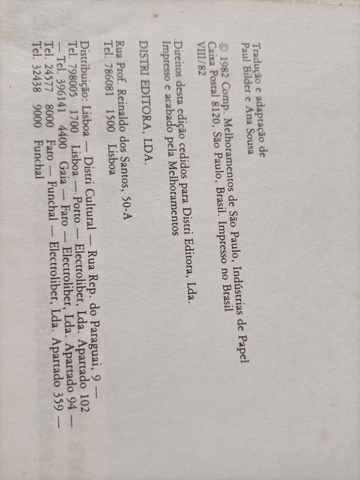 Livro O cavalo branco do ano 1982