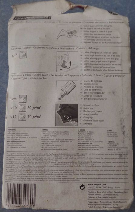 Conjunto Agrafador e Furador MAPED 631760 Novo (818)