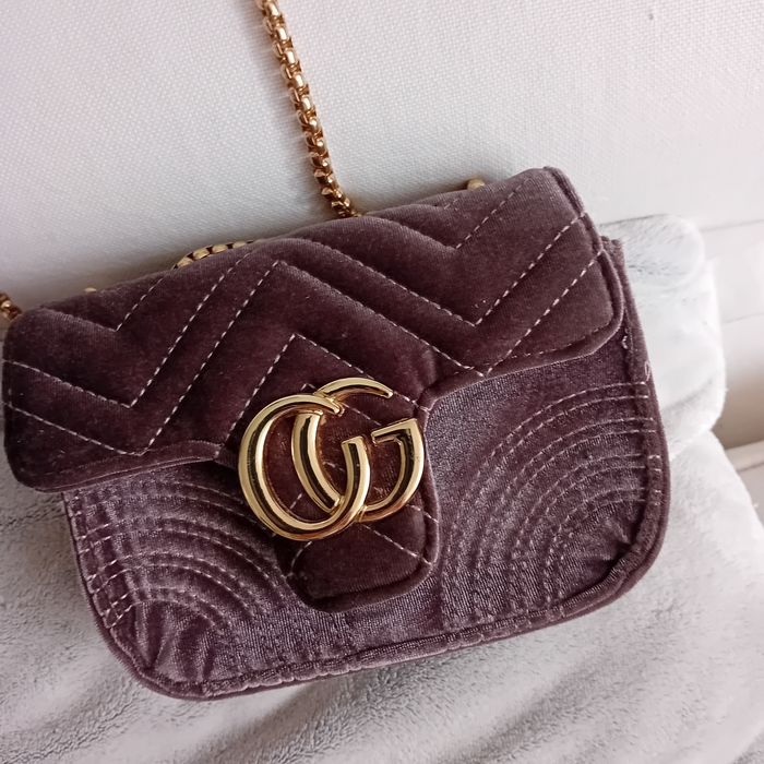 Torebka Gucci Marmont  brąz na łańcuszku