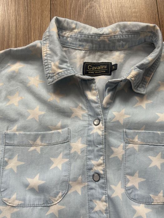 Koszula Cavalini – Denim Jeans w gwiazdki, rozm. S