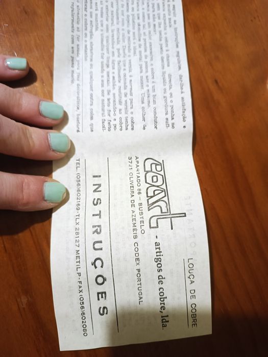 Bule antigo em cobre da marca coart