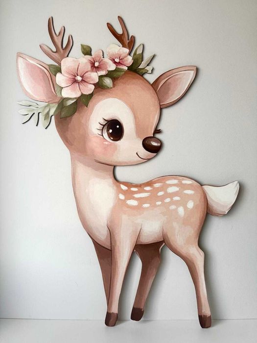 figurki wielkoformatowe dekoracje ścianki balonowe nadruk UV sarenka