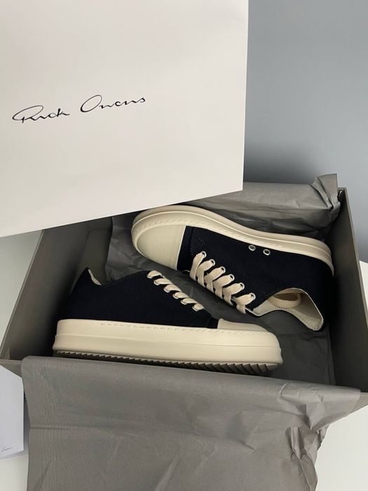 Rick Owens DRKSHDW Ramones Low Black Milk PREMIUM