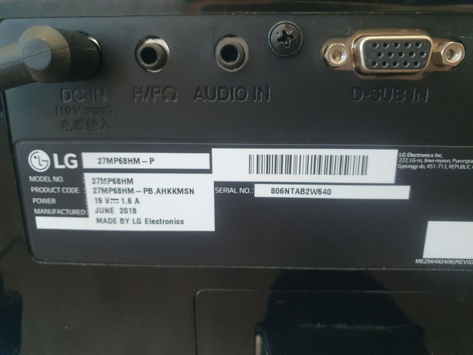 Monitor - LG 27" Full-HD