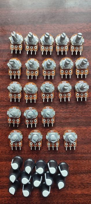 Потенціометри-перемінні резистори 100кОм, 50кОм, 10кОм, 5кОм,