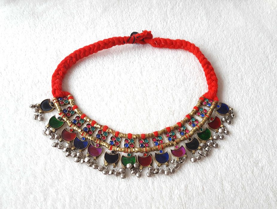 Orientalny naszyjnik afgański boho etno bohemian hippie tribal kolia