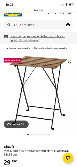 Mesa e cafeira ikea