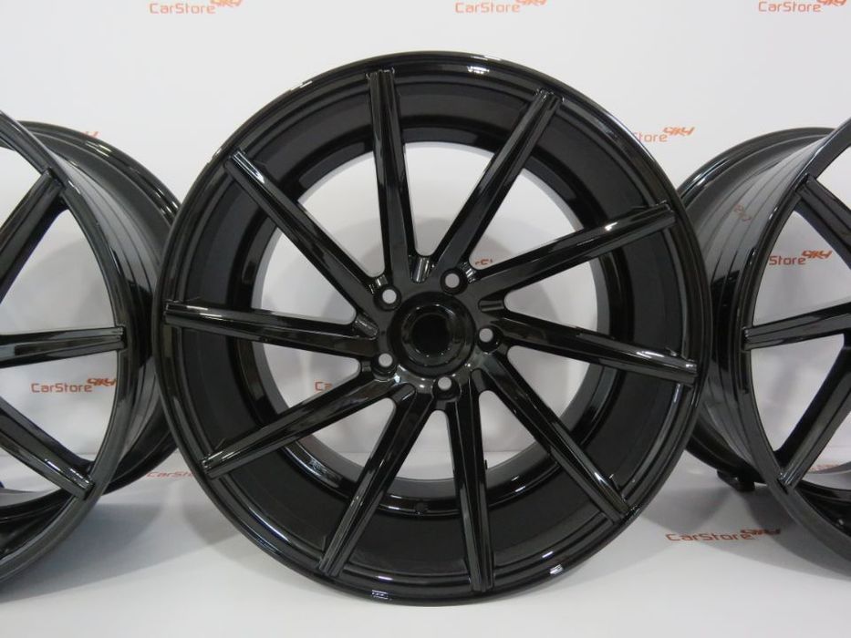 Jantes Look Vossen Cvt 20 x 8.5 et33 + 10 et 40 5x120 Preto Brilhante