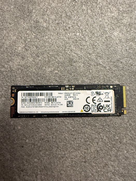 SSD M.2 NVMe 2TB Samsung PM9A1 (Igual 980 Pro)