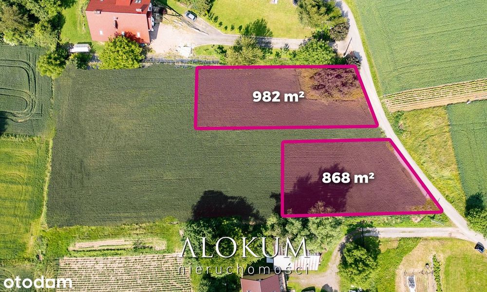 Na sprzedaż dwie działki budowlane – Szczygłów, blisko Wieliczki
