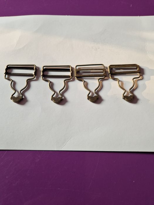 Klamry metalowe do szelek komplet 4 szt