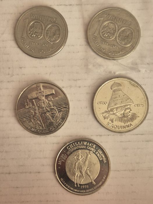 Монети Канада, США, Німеччини