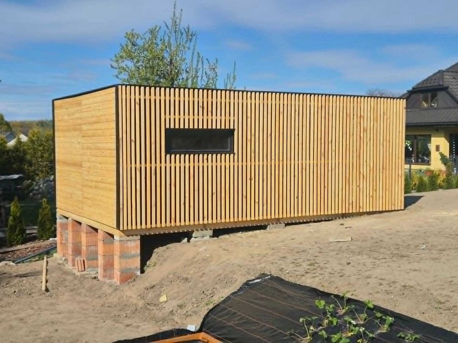Domek narzędziowy • • • • G10 z werandą • • • • 4x7 m nowoczesny DREWNOTRIK