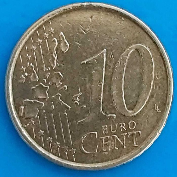 10 Cêntimos de 2003 de Espanha,  Miguel Cervantes