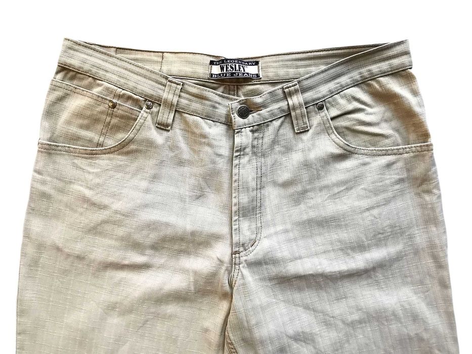 6983. WESLEY JEANS - bawełniane beżowo-szare 52 (L).