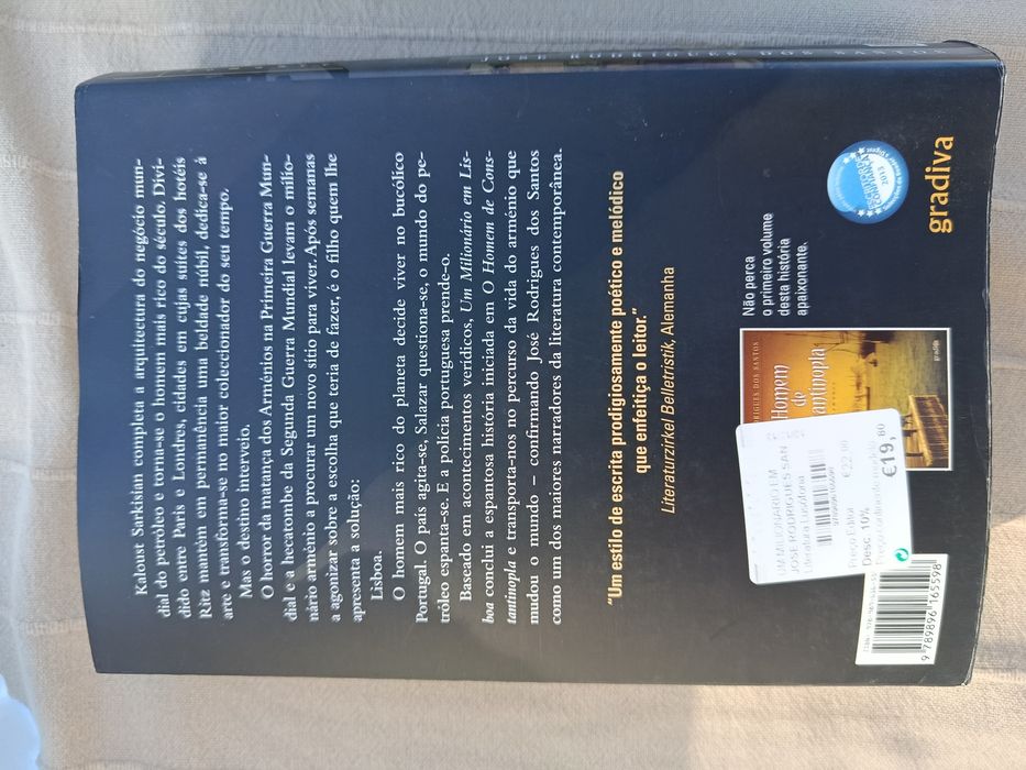 Vendo livro O milionário em Lisboa de José Rodrigo dos Santos