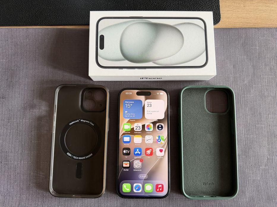Iphone 15 128gb black bardzo dobry stan