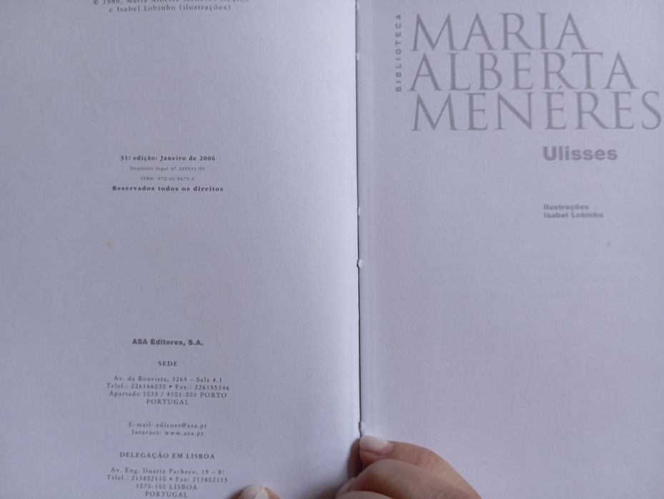 Livro do PNL Ulisses de Maria Alberta Menéres