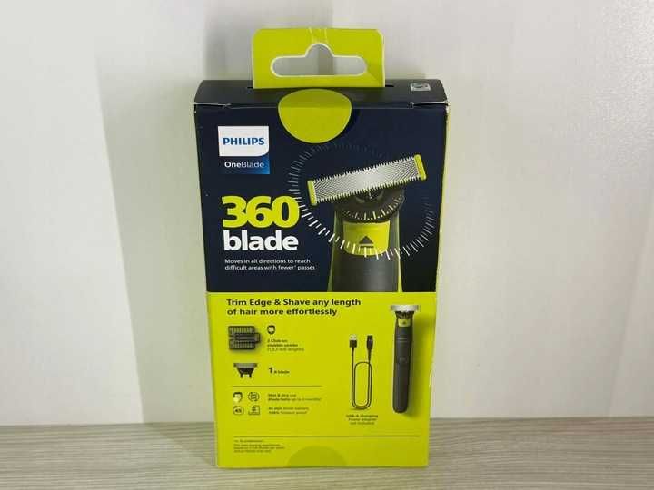 Golarka Philips OneBlade z ostrzem 360 i 3 do zarostu QP2724/23