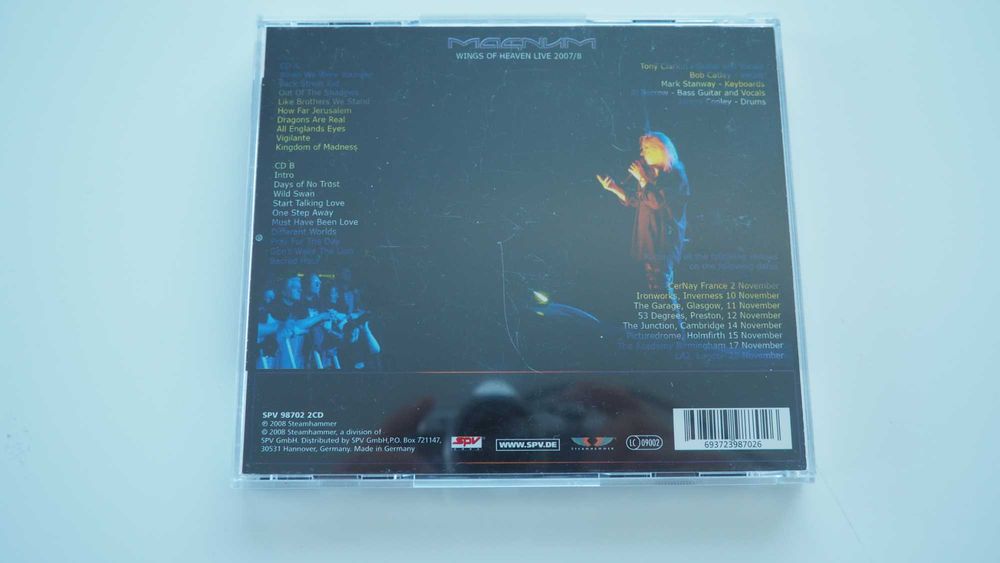 MAGNUM – Wings Of Heaven Live 2007/8   2×CD, Album • 2008 • Steamhammer / SPV • SPV 98702 2CD Stan: NM‑ / NM‑