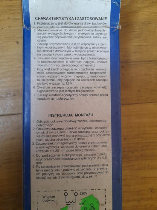 Zaczep elektromagnetyczny wpuszczany