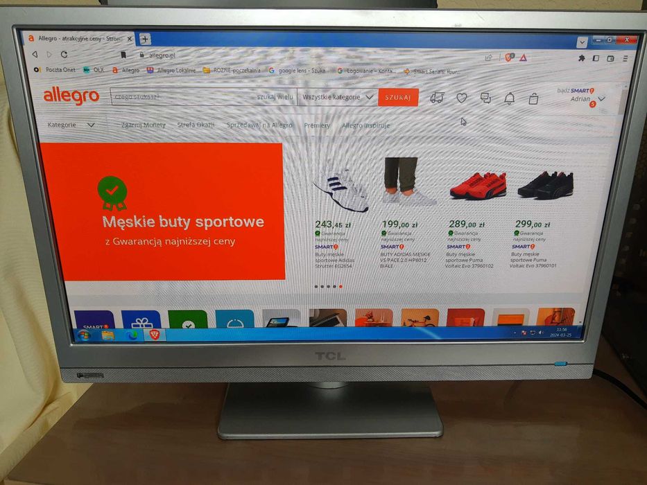 Monitor TCL 23 cale z funkcja TV
