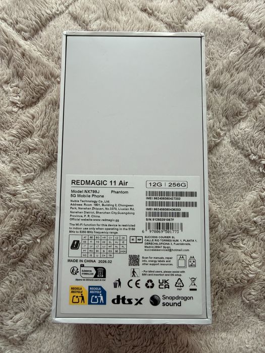 Redmagic 11 Air Phantom 12/256gb