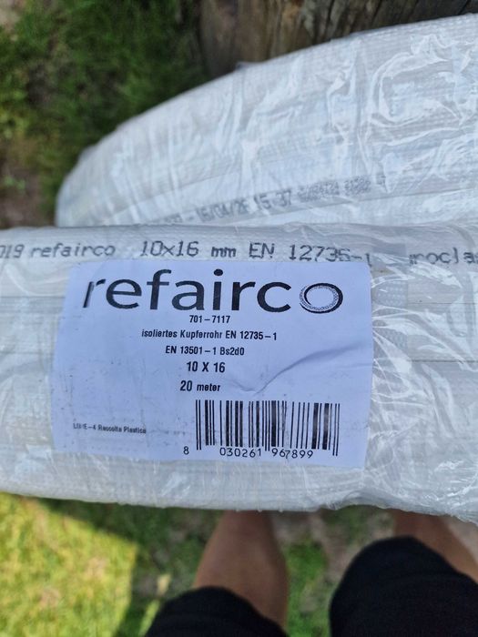 Rury do klimatyzacji Refairco 16/10  i 12/6 w izolacji po 20m
