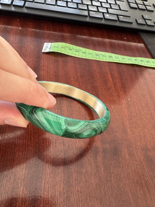 Pulseira malaquite verde grande