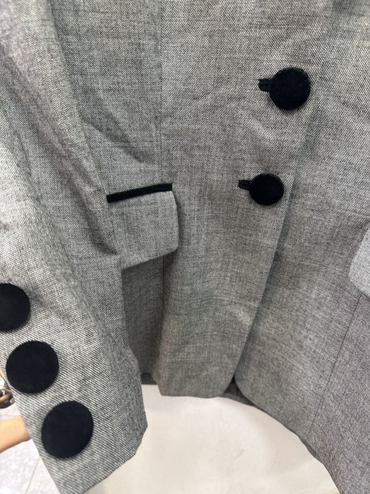 Blazer vintage de lã e veludo