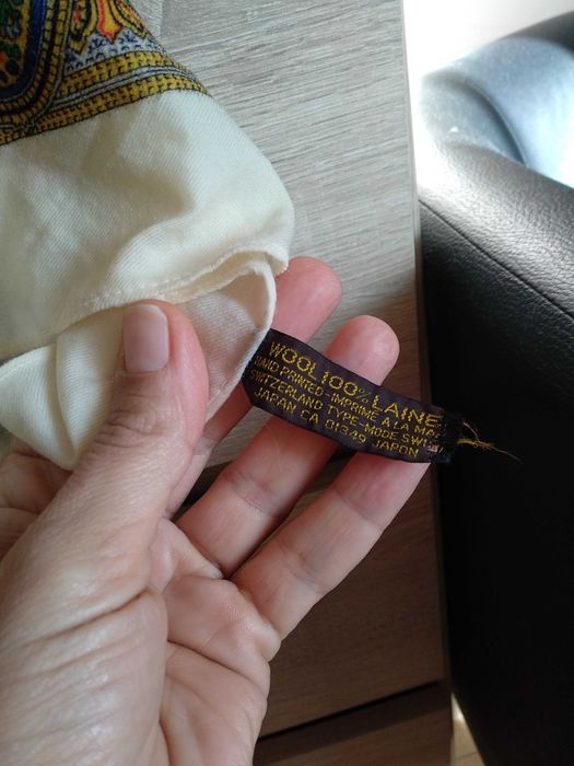 Welniana chusta apaszka wzor