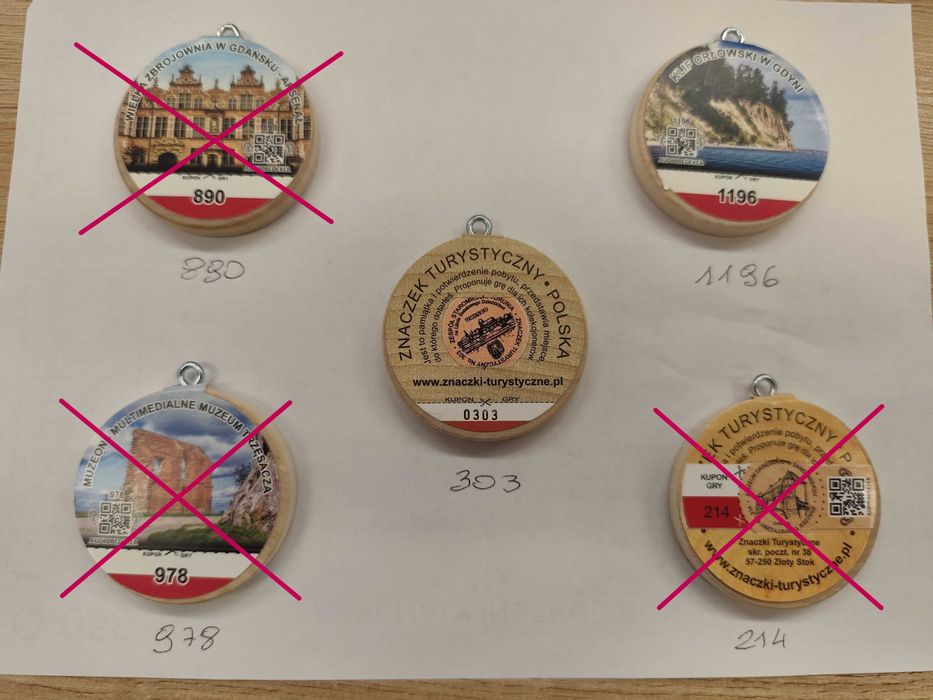 ZNACZKI TURYSTYCZNE kolekcja zbiory zestaw