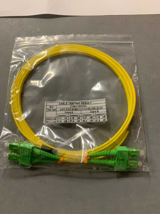 Patch Cord Monomodo (SM) Duplex SC/APC - SC/APC