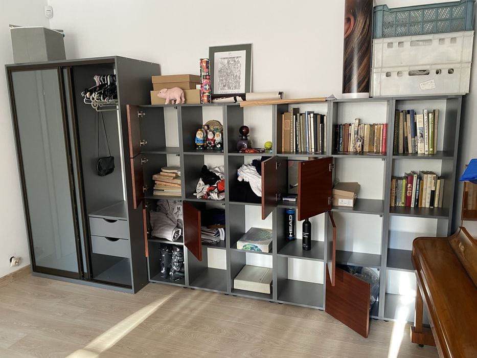 Komplet mebli regały + szafa