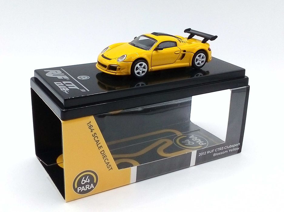 Porsche GT RUF CTR3 Clubsport Yellow 2012 LHD - skala 1:64 - Para64