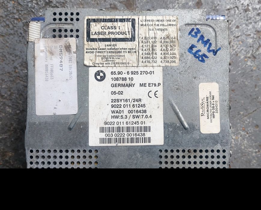 Czytnik nawigacji DVD Bmw e65