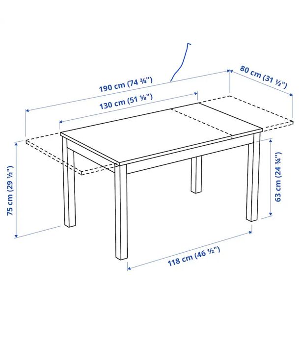Mesa  extensível com cadeiras