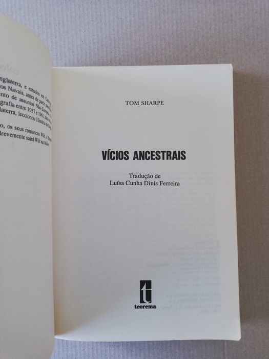 Vícios ancestrais - Tom Sharpe, Teorema, 1990